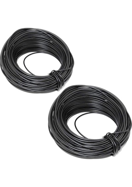 Rulo 1.5mm Siyah Bahçe Teli Sıvı Plastik Kaplamalı 18 M Bitki Bitki Ağacı Desteği Için Bükülen Kravat (Yurt Dışından)