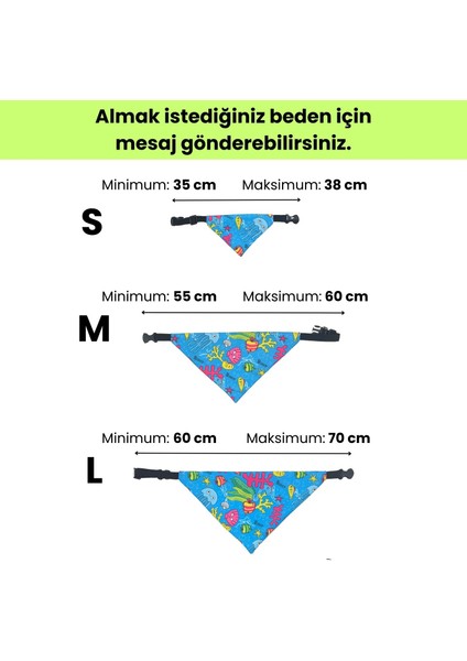 Sahil Havhavları Temalı Köpek Fuları (S, M, L) Ayarlanabilir Bandana, Köpek Aksesuarı, Tasma