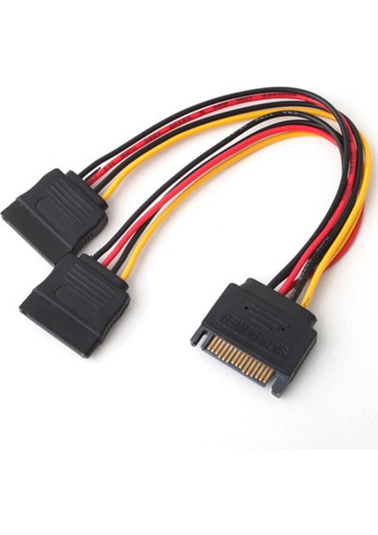Sıcak Satış 15 Pin Sata Erkek - 2 Sata Splitter Dişi Güç Kablosu #2448 (Yurt Dışından)