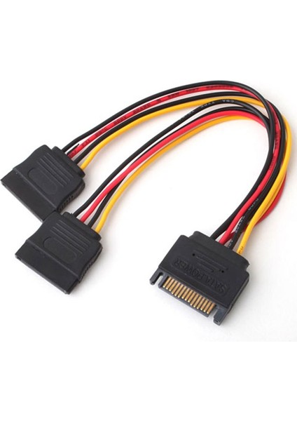 Sıcak Satış 15 Pin Sata Erkek - 2 Sata Splitter Dişi Güç Kablosu #2448 (Yurt Dışından) fiyatları