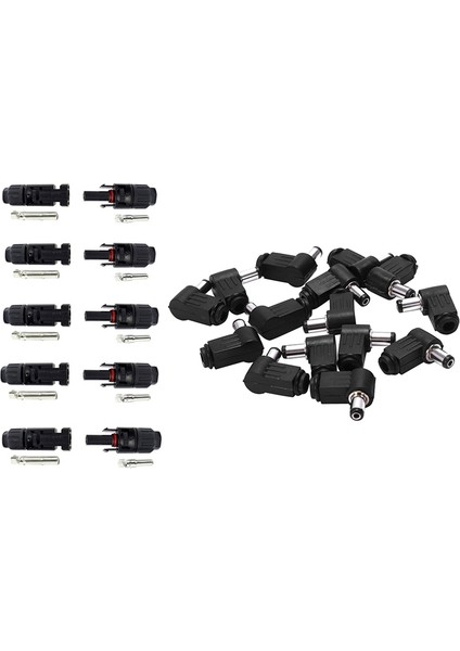 15 Adet Sağ Açı 5.5mm x 2.1mm Erkek Fiş Dc Kablo Konektörü ve 5 Çift Erkek Dişi Güneş Pv Konektörü (Yurt Dışından) fiyatları