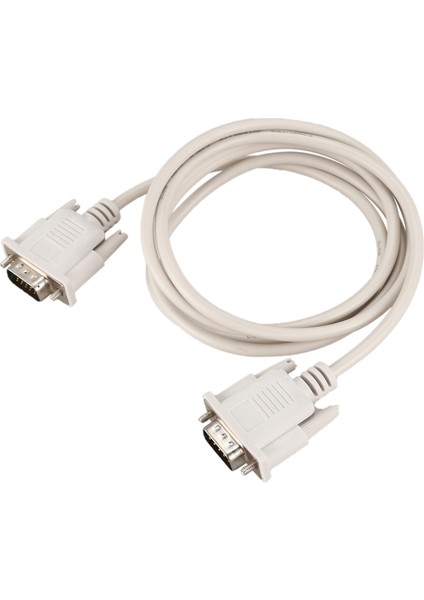 2x 1.4m RS232 Db9 9 Pin Erkek - VGA Video 15 Pin Erkek Adaptör Kablosu Açık Gri (Yurt Dışından)