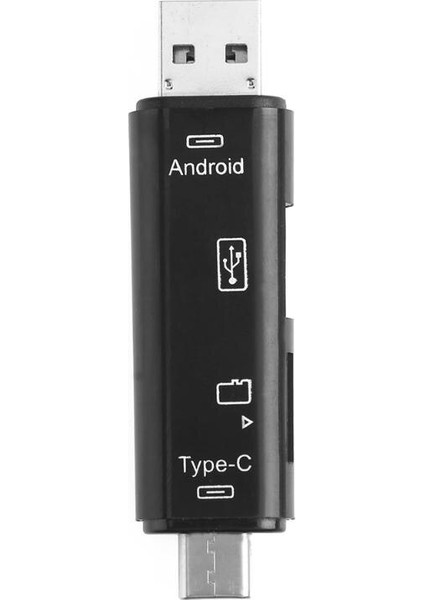 Yüksek Hızlı Tip-C Kart Okuyucu Mikro USB Tip-C Flash Sürücü Adaptör Konektörü Evrensel 3'ü 1 Arada Combo - Yuva Tf Kart Okuyucu (Yurt Dışından)