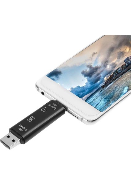 Yüksek Hızlı Tip-C Kart Okuyucu Mikro USB Tip-C Flash Sürücü Adaptör Konektörü Evrensel 3'ü 1 Arada Combo - Yuva Tf Kart Okuyucu (Yurt Dışından)