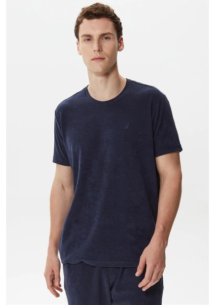 Pamuklu Bisiklet Yaka Standart Fit T Shirt Erkek T Shirt V35004T 4nv