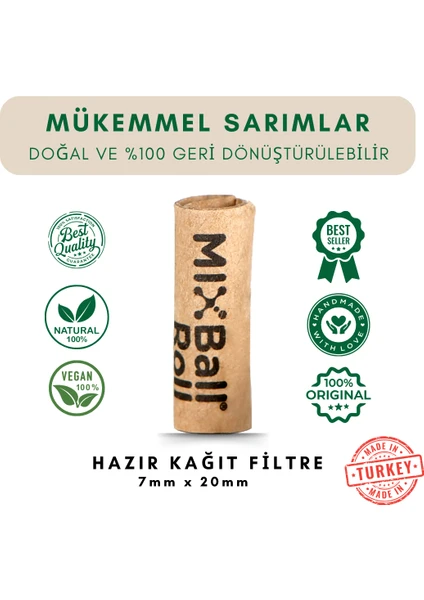 Roll 50 Adet Yeni Nesil Kağıt Filtre Hazır Dürülmüş Zıvana Sigara Ağızlığı