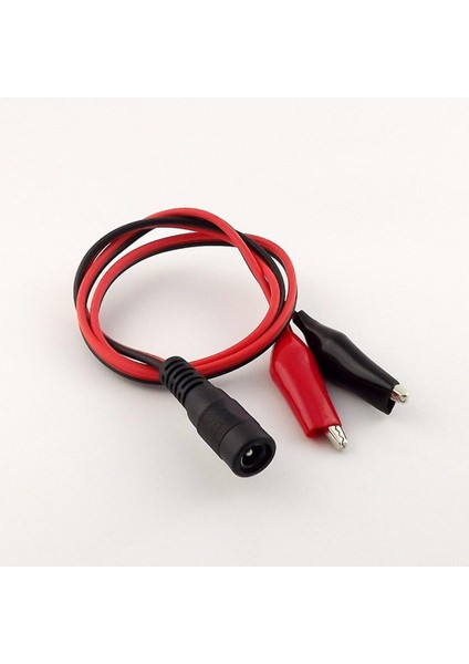 1 Adet 5.5x2.1mm Dişi Dc Güç Konektörü Çift Timsah Klip Şarj Adaptörü Kablosu 50 cm (Yurt Dışından)