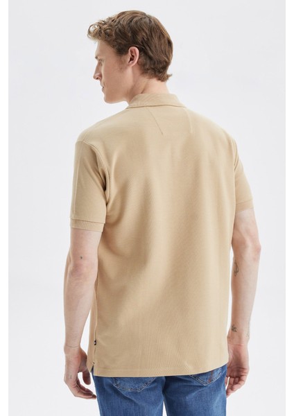 Classic Fit % 100 Pamuk Düğmeli Polo T Shirt Erkek Polo T Shirt K35000T 2sa
