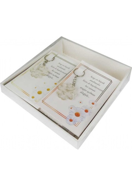 25 Adet Epoksi Anahtarlık Kartlı Yonca Gümüş Pk:1 modelleri