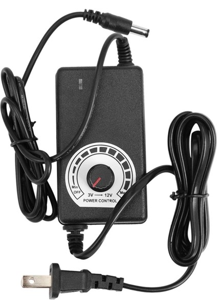 Ac'den Dc'ye Adaptör 12V 2A Ayarlanabilir Besleme Motoru Hız Kontrol Cihazı, Elektrikli Fan ve Pompa Için Abd Fişli (Yurt Dışından)