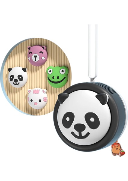 Syniuniuyaz Halter Fan Taşınabilir El USB Şarj Öğrenciler Için Eğlenceli Sevimli Mini Sessiz Fan (Yurt Dışından)