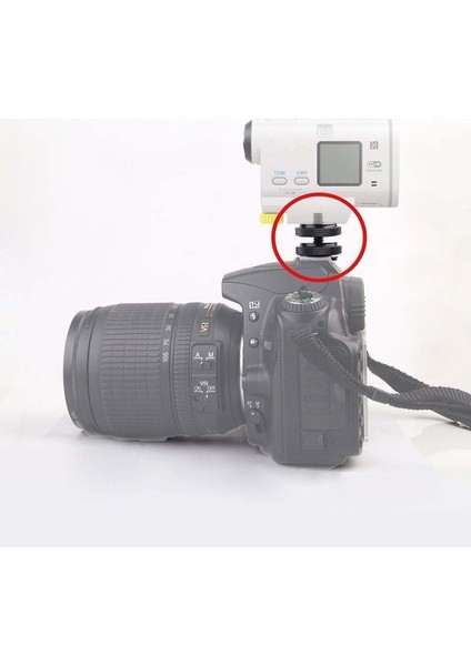 1/4 Inç Çift Somunlu Tripod Montaj Vidası Flaş Kamera Sıcak Ayakkabı Adaptörüne (Yurt Dışından) modelleri