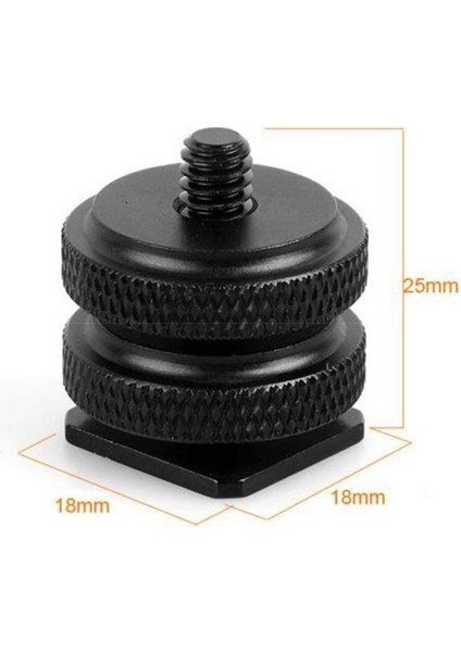 1/4 Inç Çift Somunlu Tripod Montaj Vidası Flaş Kamera Sıcak Ayakkabı Adaptörüne (Yurt Dışından) indirimleri