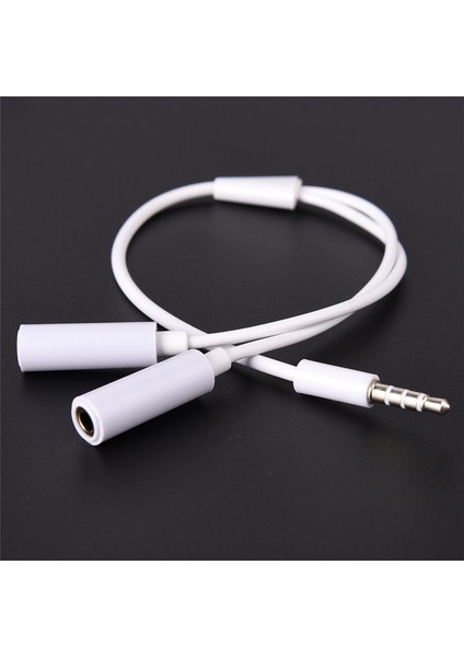 3.5mm Aux Ses Mikrofon Ayırıcı Kablo Kulaklık Kulaklık Adaptörü Erkek Kadın (Yurt Dışından)