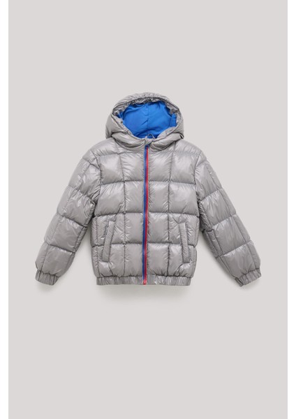 Bg Store Erkek Çocuk Gümüş Mont