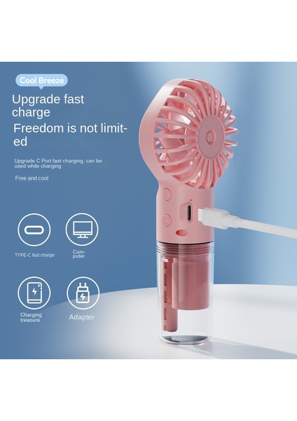 Syniuniu4 Ayarlanabilir Hız ile Mini El Fanı USB Şarj Edilebilir Taşınabilir Mist Fan (Yurt Dışından) modelleri