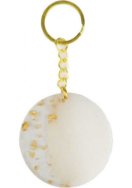 25 Adet Epoksi Anahtarlık Kartlı Yuvarlak Altın Pk:1 fiyatları