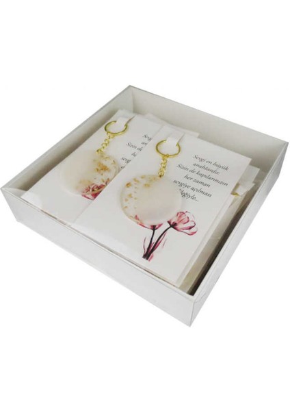 25 Adet Epoksi Anahtarlık Kartlı Yuvarlak Altın Pk:1 modelleri