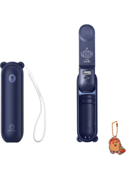 Syniuniutaşınabilir Fan Mini El Fanı USB 2000 Mah El Küçük Cep Fanı Güç Bankası El Feneri Fonksiyonu ile (Yurt Dışından)