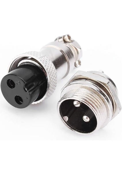 Fiş Konnektörü-1 Set x GX16 2 Pinli Vidalı Tip Havacılık Konnektörü Al Soket (Erkek + Dişi)- (Yurt Dışından) modelleri