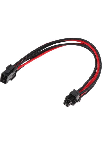 6 Pin Pcı-E Grafik Kartı Gpu Gücü Psu Uzatma Kablosu -30CM Siyah & Kırmızı (Yurt Dışından)