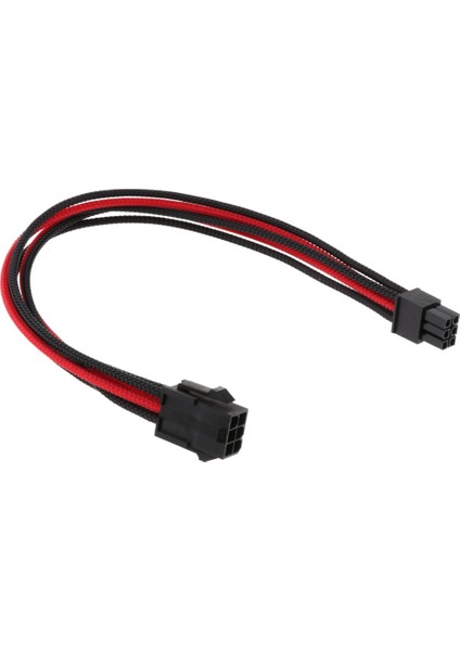 6 Pin Pcı-E Grafik Kartı Gpu Gücü Psu Uzatma Kablosu -30CM Siyah & Kırmızı (Yurt Dışından) modelleri