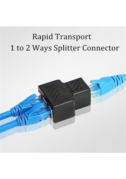 1 Ila 2 Yollu Lan Ethernet Ağ Kablosu RJ45 Dişi Splitter Konnektör Adaptörü Dizüstü Bilgisayar Yerleştirme Istasyonları (Yurt Dışından) fırsatları