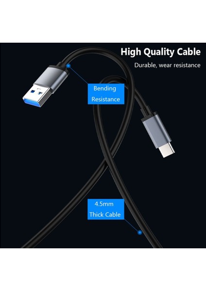 7 Port Tip-C Hub USB 3.0 Genişletici Splitter Dizüstü Pc Sabit Disk Fare Klavye Yüksek Hızlı Otg Adaptör Yerleştirme Istasyonu (Yurt Dışından)