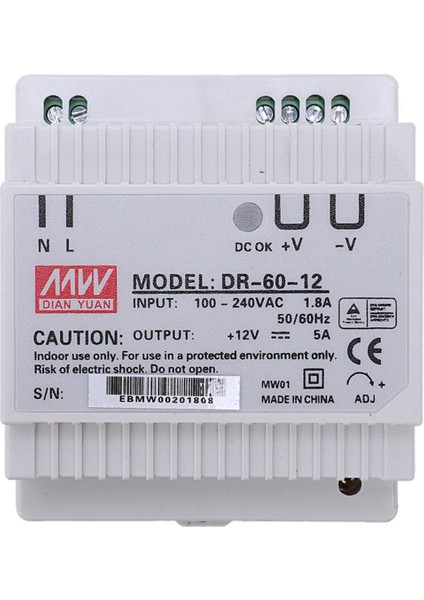 Din Ray Kaynağı 60W 12V Ac Dc Dönüştürücü Dr-60-12 Kaynağı 12V 60W Kaliteli (Yurt Dışından)
