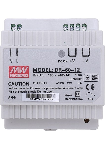 Din Ray Kaynağı 60W 12V Ac Dc Dönüştürücü Dr-60-12 Kaynağı 12V 60W Kaliteli (Yurt Dışından) fiyatları
