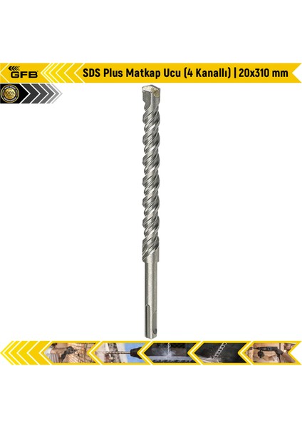 Sds Plus Matkap Ucu (4 Kanallı) | 20X310 mm