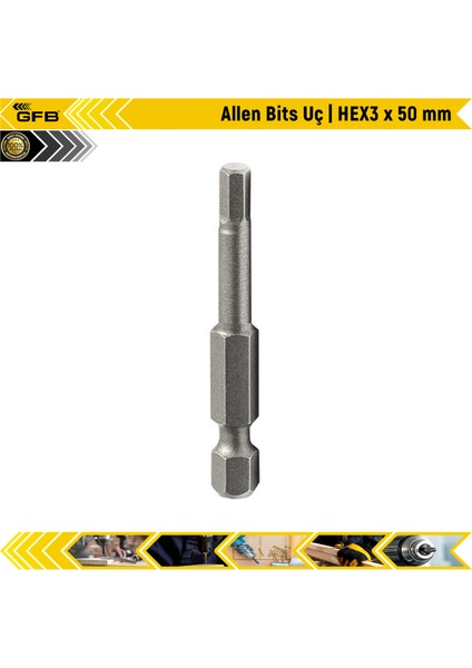 Allen Bits Uç | Hex3 x 50 mm