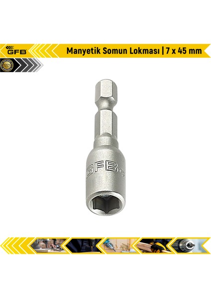 Manyetik Somun Lokması | 7 x 45 mm