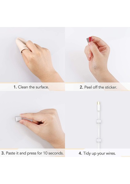 Yapışkanlı Kablo Klipsleri, 100 Adet Tel Klipler Kablo Tel Yönetimi Tutucu Araba, Ofis ve Ev Için Kablo Bağı Tutucu Kelepçeleri (Yurt Dışından) modelleri