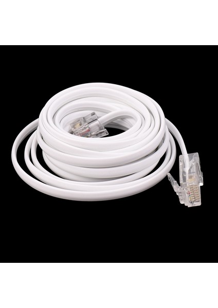 3x RJ11 6P4C - RJ45 8P4C Modüler Telefon Internet Uzatma Kablosu 3 Metre (Yurt Dışından)