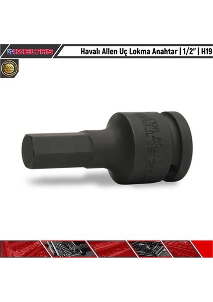 Havalı Allen Uç Lokma Anahtar | 1/2” | H19