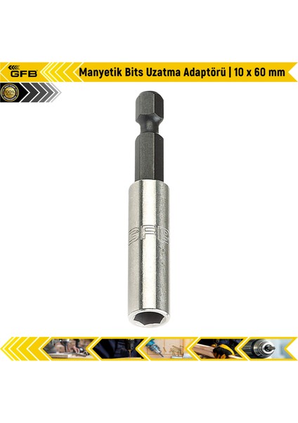 Manyetik Bits Uzatma Adaptörü | 10 x 60 mm