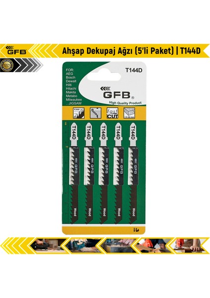 Ahşap Dekupaj Ağzı (5'ıi Paket) | T144D