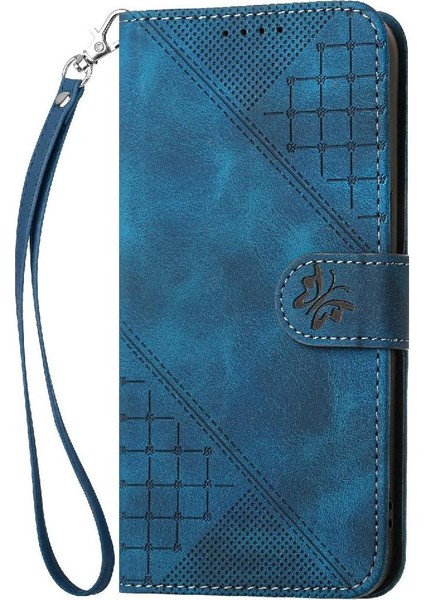 IPhone 14 Için Flip Case Pro Max Kabartmalı Kelebek ve Kredi Kartı Yuvası (Yurt Dışından)