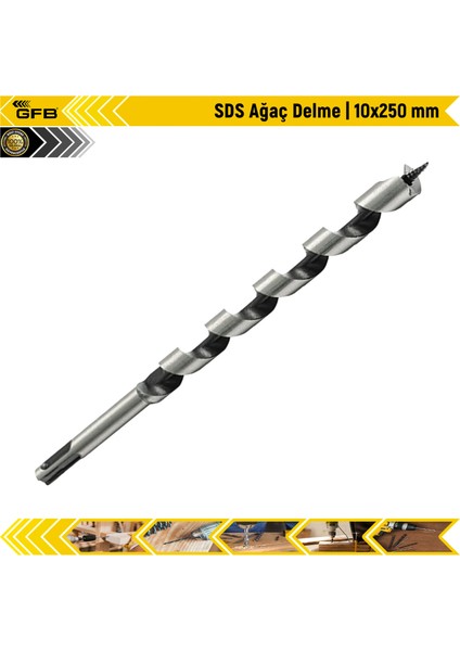 Sds Ağaç Delme | 10X250 mm
