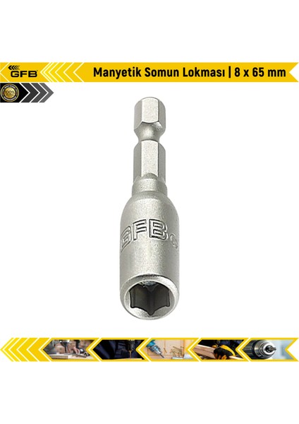 Manyetik Somun Lokması | 8 x 65 mm