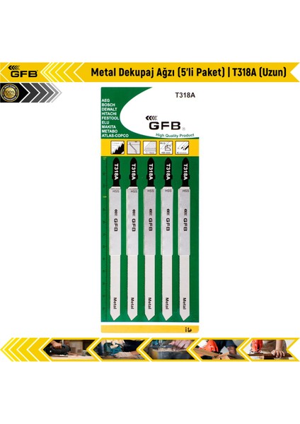 Metal Dekupaj Ağzı (5'ıi Paket) | T318A (Uzun)