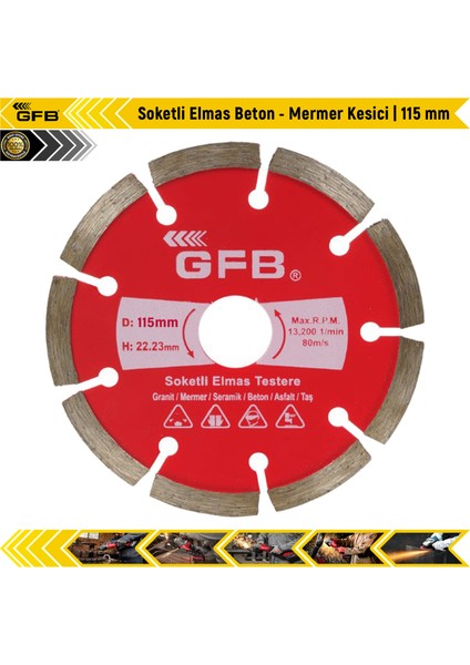 Soketli Elmas Mermer - Granit Kesici | 115 mm