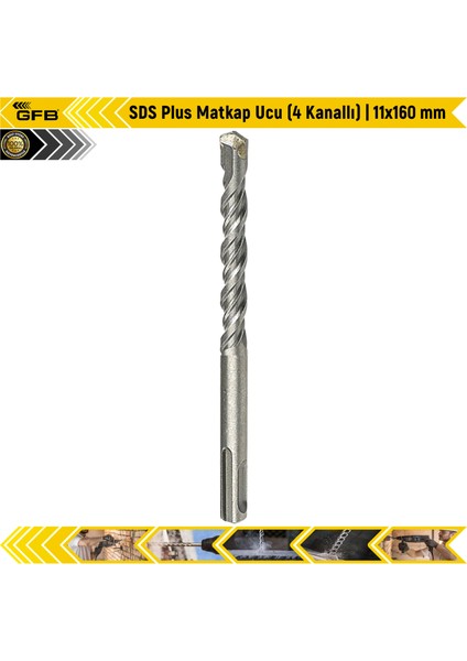 Sds Plus Matkap Ucu (4 Kanallı) | 11X160 mm