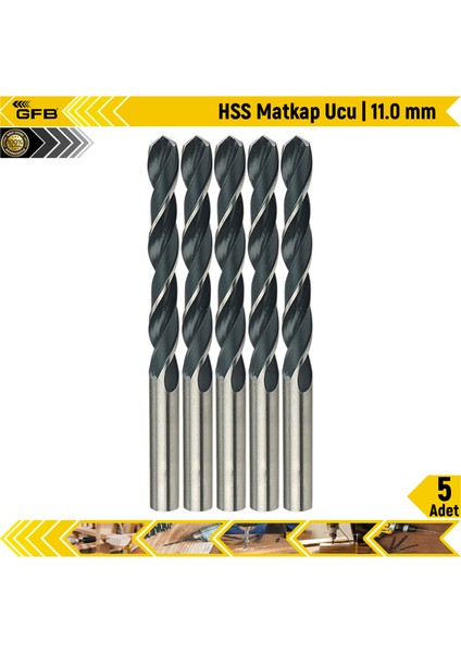 Hss Matkap Ucu | 11.0 mm | 5 Adet