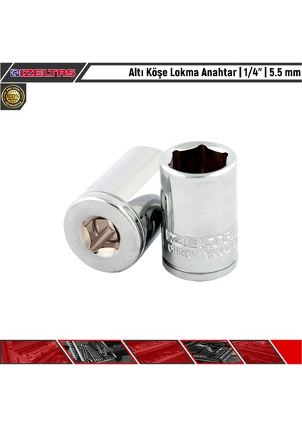 Altı Köşe Lokma Anahtar | 1/4” | 5.5 mm