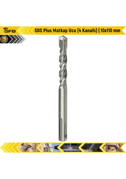 Sds Plus Matkap Ucu (4 Kanallı) | 10X110 mm