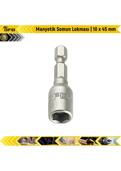 Manyetik Somun Lokması | 10 x 45 mm
