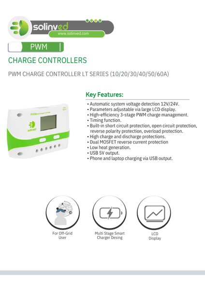 20A Pwm Şarj Kontrol Cihazı