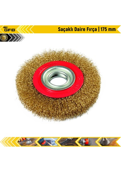 Saçaklı Daire Fırça | 175 mm